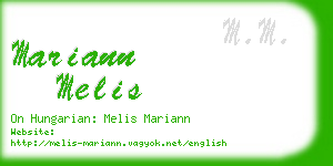 mariann melis business card